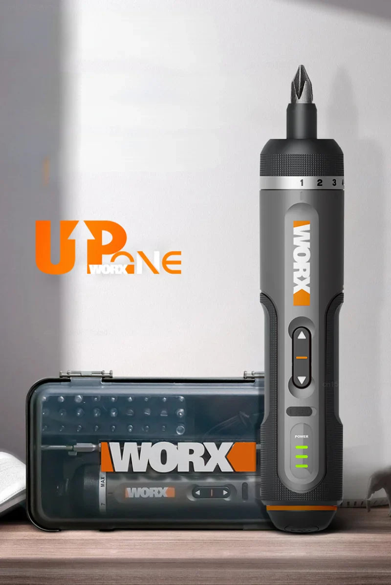 WORX WX242 Mini Electric Screwdriver Set – Smart Cordless, Rechargeable with 30 Bits & Power Drill Tools