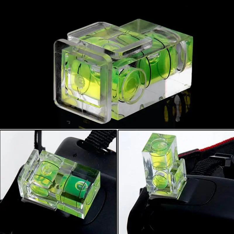 Universal 3-Axis Hot Shoe Fixed Bubble Spirit Level | 3D Spirit Level for Canon/Nikon/Pentax DSLR Camera | Photography Accessory I8I6