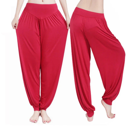 Women's Plus Size Yoga Pants - Colorful Full-Length Leggings for Yoga, Dance, and Tai Chi, Made with Soft Modal Fabric