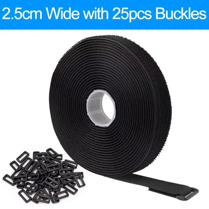 Reusable Nylon Hook & Loop Cable Ties – Adjustable Self-Adhesive Fastening Straps for Cord Management (5M/10M)