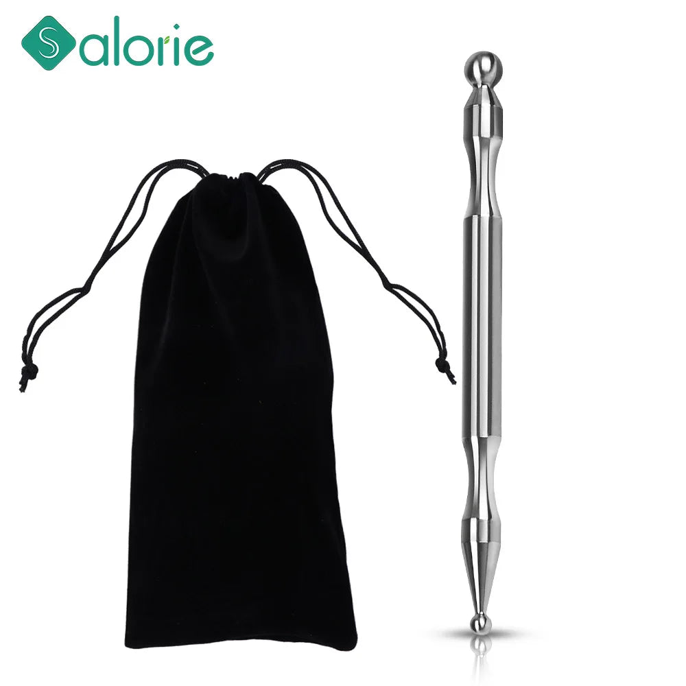 Acupuncture Pen Facial Reflexology Tool – Retractable Double-Headed Point Probe for Face & Body Massage