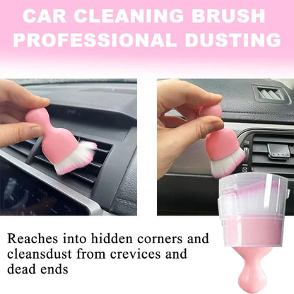 1/3/5PCS Pink Car Interior Cleaning Brush – Air Vent Gap Dust Remover for AC Outlets & Dashboard Detailing