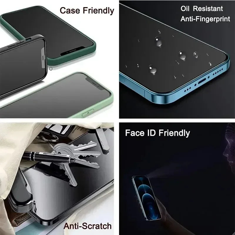 iPhone Privacy Screen Protector - Anti-Spy Tempered Glass for iPhone 6-17 Pro Max, Plus & Mini