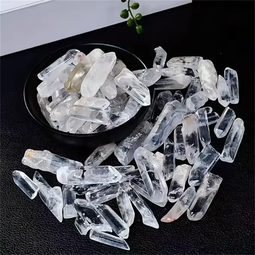 Natural Polished Clear Quartz Crystal Wand – Raw White Healing Stone Point for Meditation, Spiritual Energy & Crystal Healing Decor