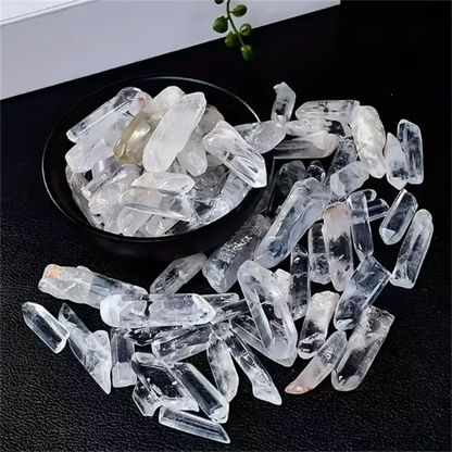 Natural Polished Clear Quartz Crystal Wand – Raw White Healing Stone Point for Meditation, Spiritual Energy & Crystal Healing Decor