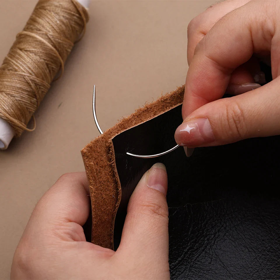 KRABALL Hand Bookbinding Tools Kit — 33/41/49pcs DIY Craft Supplies with Paper Awl, Steel Curved Needles, Ruler & Wax Thread