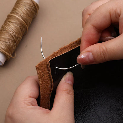 KRABALL Hand Bookbinding Tools Kit — 33/41/49pcs DIY Craft Supplies with Paper Awl, Steel Curved Needles, Ruler & Wax Thread