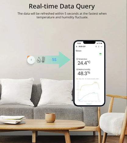 SONOFF SNZB-02P Zigbee Temperature & Humidity Sensor – Smart Home Thermometer, Works with Alexa, Google Home & SmartThings