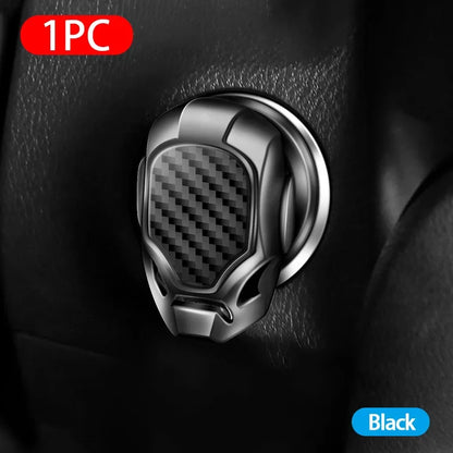 Car Ignition Start Switch Cover – One-Key Engine Start/Stop Button Protector for Car & Motorcycle Interior Decoration