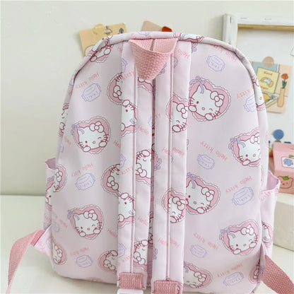 Anime Cartoon Kuromi, Melody & Cinnamoroll Backpack – Kawaii Canvas Schoolbag for Boys & Girls, Hello Kitty Fashion Kids Backpack