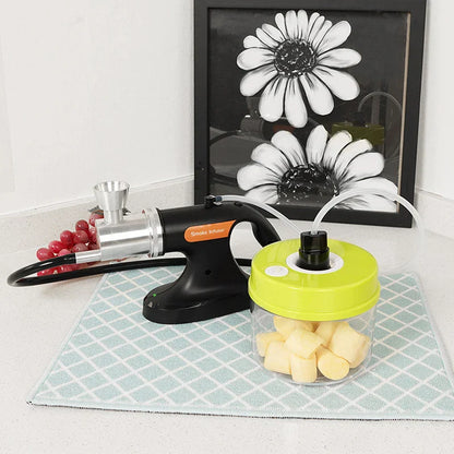 Portable Handheld Cold Smoking Gun with Vacuum Sealer: Electric Smoke Infuser Machine for Food, Drinks, and Cocktails - S268 Model