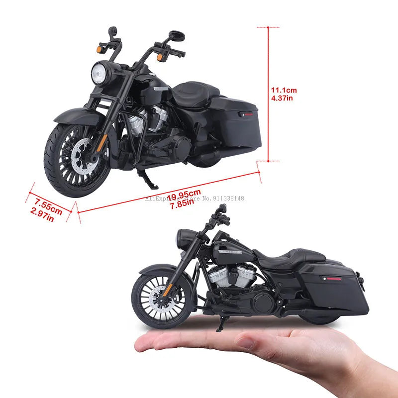 Maisto 1:12 Harley Davidson 2017 Road King Special – Classic Die-Cast Motorcycle Model Collectible Toy Gift