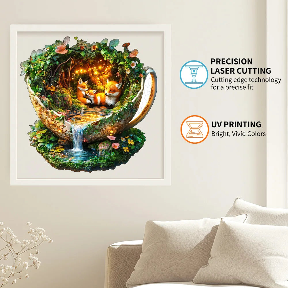 Challenging Wooden Puzzle – Forest Wildlife Jigsaw for Family Fun & Home Decor Gift