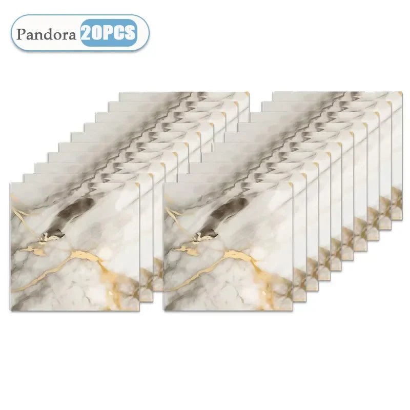 Self-Adhesive Wallpaper Tile Stickers - Waterproof 30x30cm Kitchen & Bathroom Home Decor