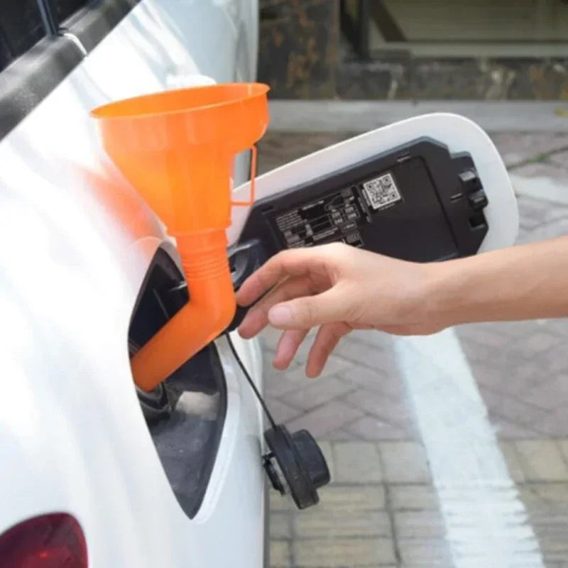 Refueling Funnel with Filter - Long Spout Oil Filling Funnel for Motorcycle, Car & Engine Maintenance