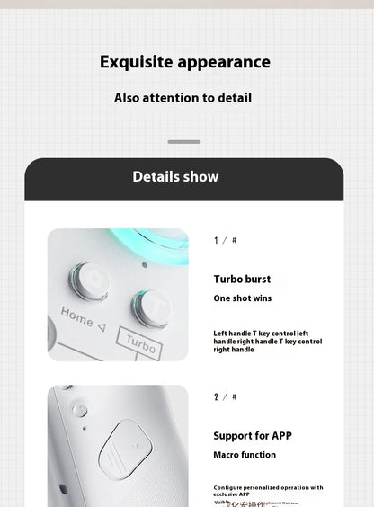 Aolion J20 Knight Wireless Gamepad — Motion-Sensing Custom Joystick for NS Joycon, Left & Right Switch Game Accessories