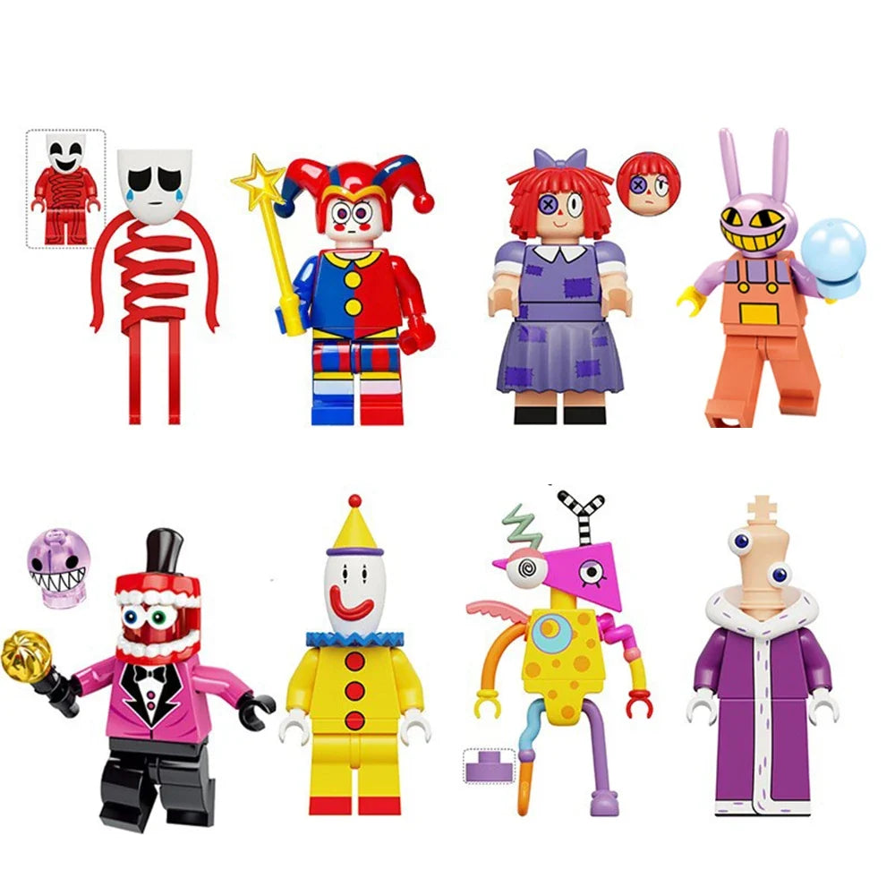 The Amazing Digital Circus Assembly Doll Set - 8-Piece Magical Digital Character Toy Collection