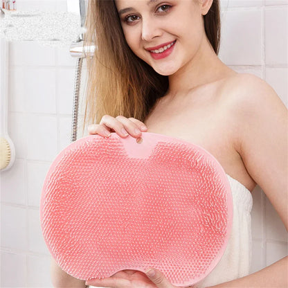 Shower Foot Scrubber Mat – Wall-Mounted Exfoliating Bath Wash Pad with Suction Cups, Back Washer for Men & Women
