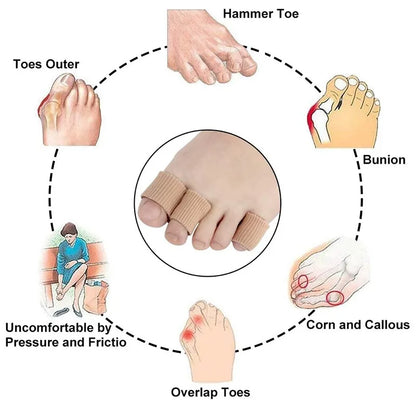 Gel Toe Cover Elastic Fiber Protector – Silicone Finger Tube for Toe Protection and Friction Reduction, Foot Care Accessory
