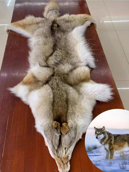 Coyote Fur Blanket - Large Full-Size Plush Throw for Car Seats, Sofas & Decor