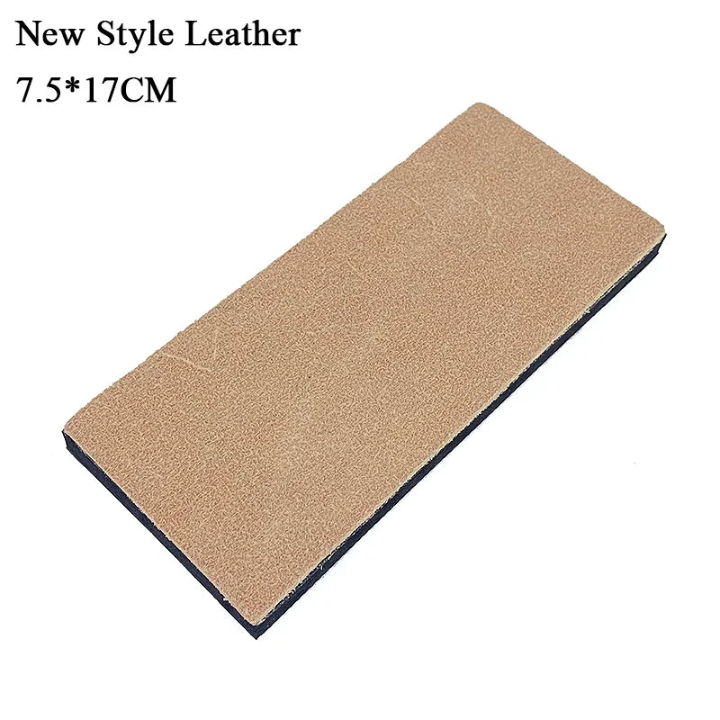 Thickened Non-Slip Diamond Knife Sharpener – 15° Kitchen Whetstone & Leather Polishing System