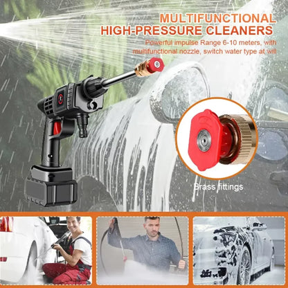 Household Wireless High-Pressure Car Washing Machine - EU High-Pressure Water Gun for Efficient and Convenient Car Cleaning