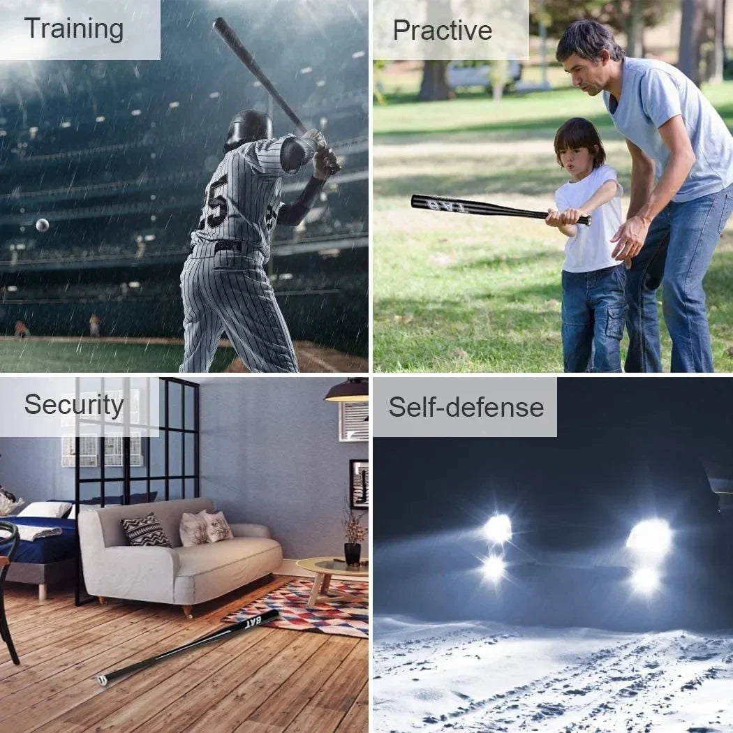 51cm Aluminum Alloy Baseball Bat – Thickened Bat for Youth Training, Outdoor Sports, Home & Car Defense
