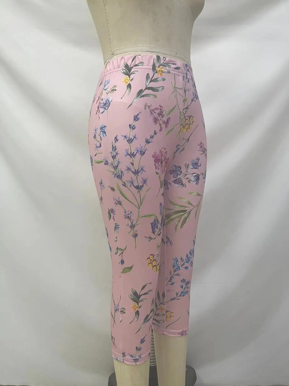 Women's Printed Capri Leggings - Slim-Fit Casual Summer Cropped Pants