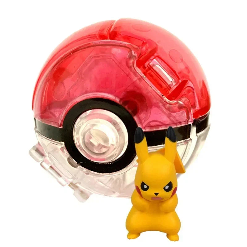 Pokemon Pokeball Figurine — Anime Action Figures including Pikachu & Charizard, Kids Collectible Toy Gift