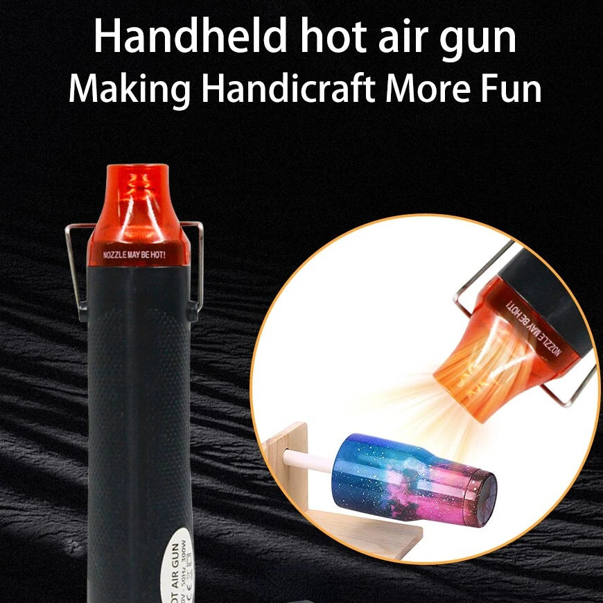 220/110V Hot Air Gun DIY Tool - Mini Soldering Blower with Temperature Control, Shrink and Supporting Seat for Crafts