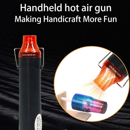 220/110V Hot Air Gun DIY Tool - Mini Soldering Blower with Temperature Control, Shrink and Supporting Seat for Crafts