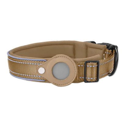 Reflective Padded AirTag Dog Collar – Integrated AirTag Holder for Small, Medium & Large Dogs