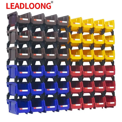 LEADLOONG V3 Garage Storage Box – 12PC Organizer Bins 11x5x5inch for Screws, Hardware & Workshop Supplies