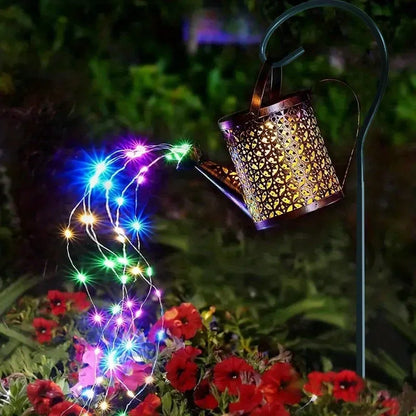 Retro Solar Watering Can Lantern - Waterproof Hanging Star LED Fairy Light for Garden Decor