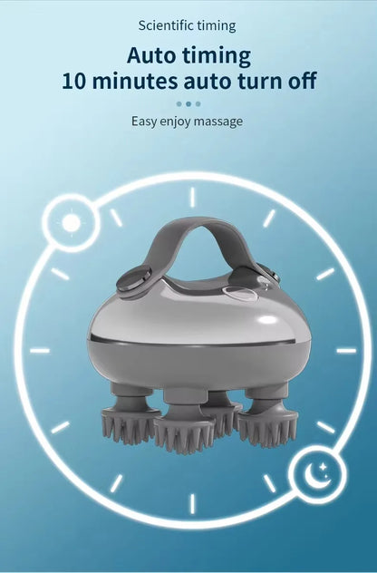 Electric Scalp Massager for Hair Growth – Portable Rechargeable Head Massage & Stress Relief, Waterproof Handheld Scratcher