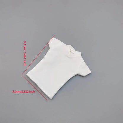 1/6 Scale Black T-Shirt for 12" (30cm) Action Figures — Male & Female DIY Model Accessories