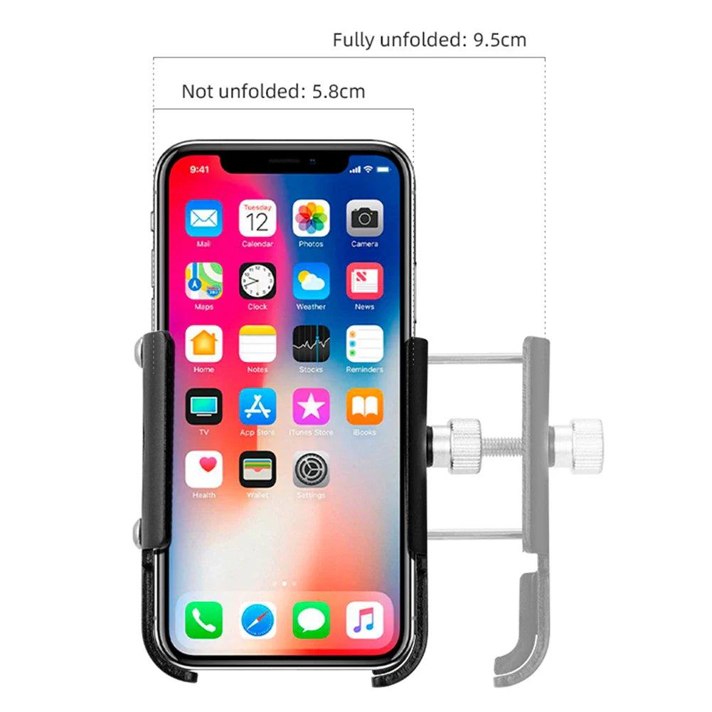 360° Rotatable Aluminum Alloy Bicycle & Motorcycle Phone Holder – MTB Bike GPS Handlebar Mount Stand