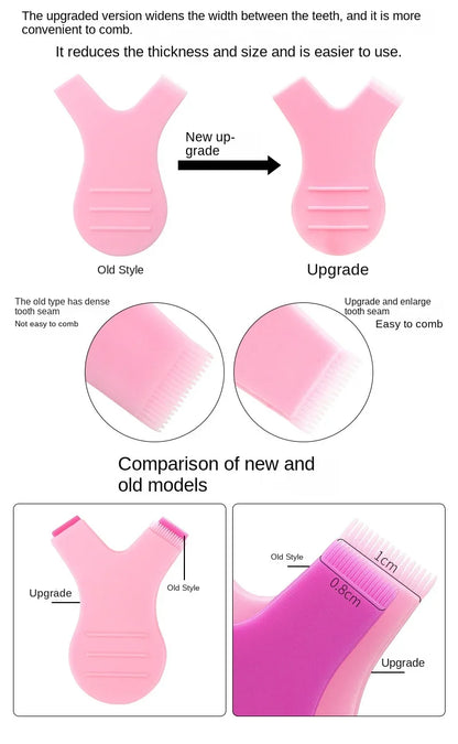 10pcs Reusable Eyelash Brushes – Y Shape Comb for Lash Lifting, Curling & Extension Perm Tools