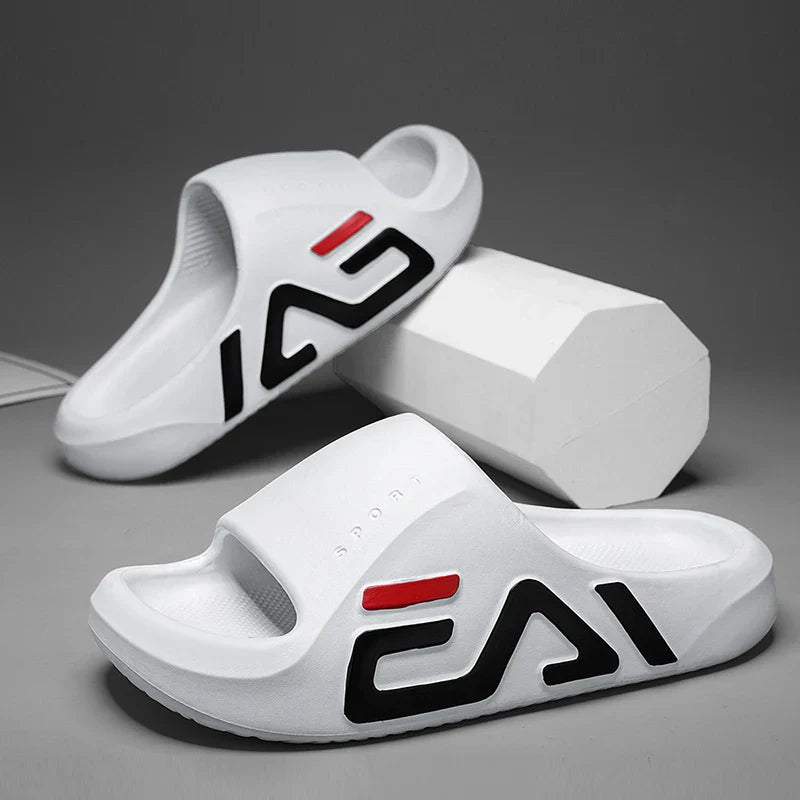 Men’s Extra-Thick Sole Casual Slippers – Soft Air Cushion EVA Sandals, Fashion Flip Flops for Outdoor & Beach Summer Wear