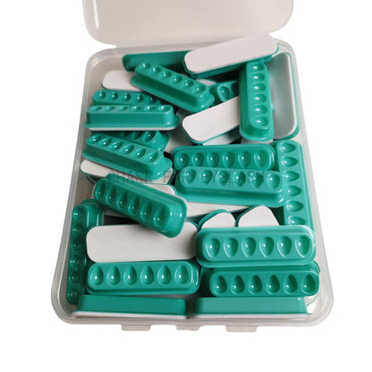 50PCS Eyelash Extension Glue Tray Wells – Self-Adhering Lash Fan Maker, Private Label Available