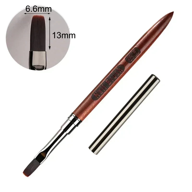 Wood Gel Painting Brush – Nail Art Brush for Gel Tip Extension, Acrylic Builder, UV Gel Nails Manicure Accessory