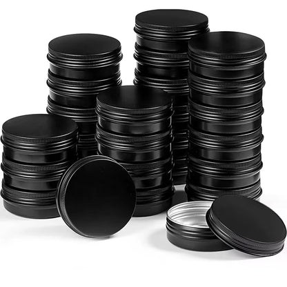 50PCS Aluminum Tin Jars – 5g to 100g Metal Containers for Cosmetic Creams, Lip Balm & Face Care