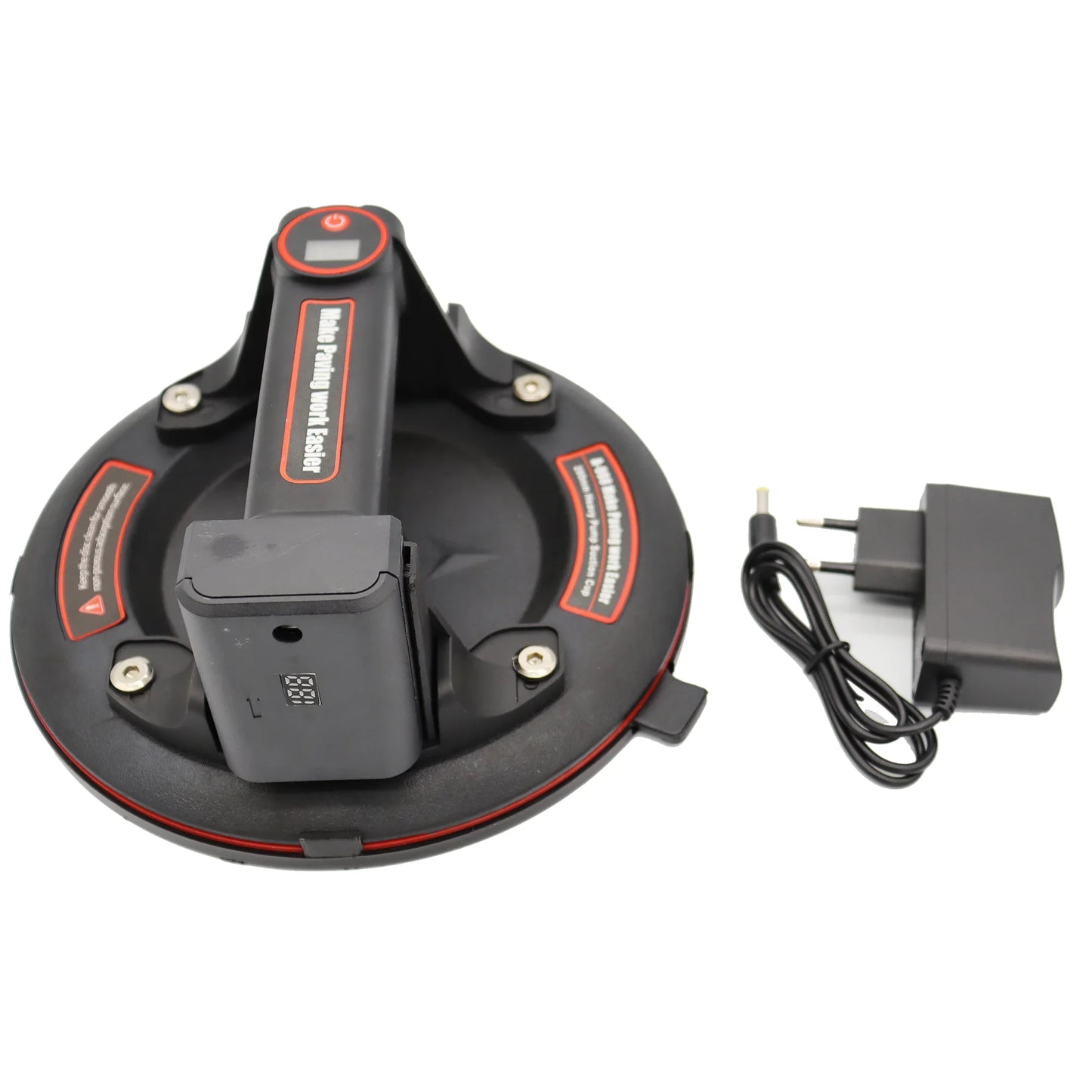 8-Inch Electric Vacuum Suction Cup Lifter — 200kg Heavy-Duty Rechargeable Lifting Tool for Granite, Tile & Glass