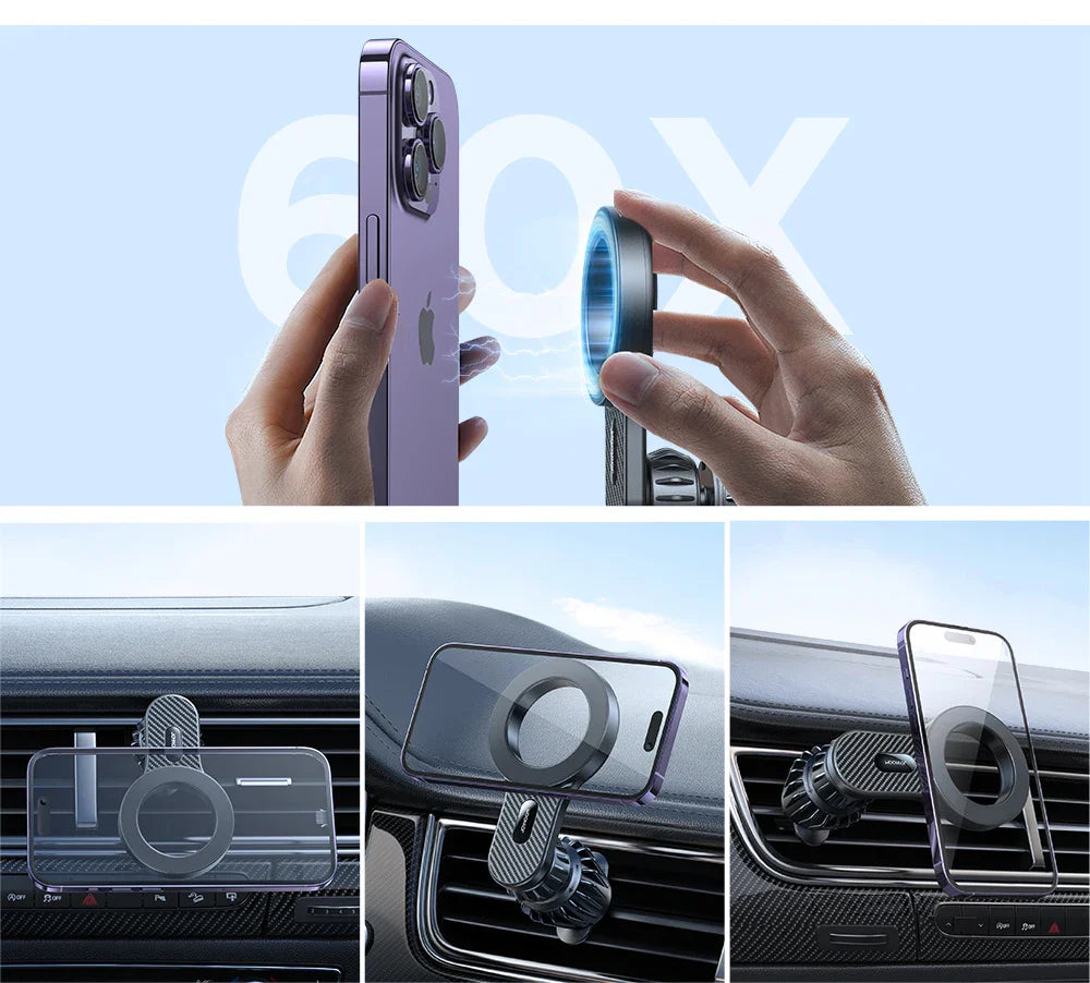 Joyroom Magnetic Car Phone Holder – Universal Strong Air Vent Mount for iPhone, Samsung, LG, Google Pixel