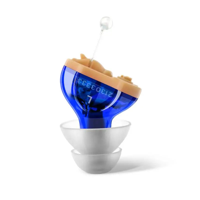 Invisible CIC Hearing Aid - Mini Portable Sound Amplifier for Seniors & Adults, Discreet Hearing Device