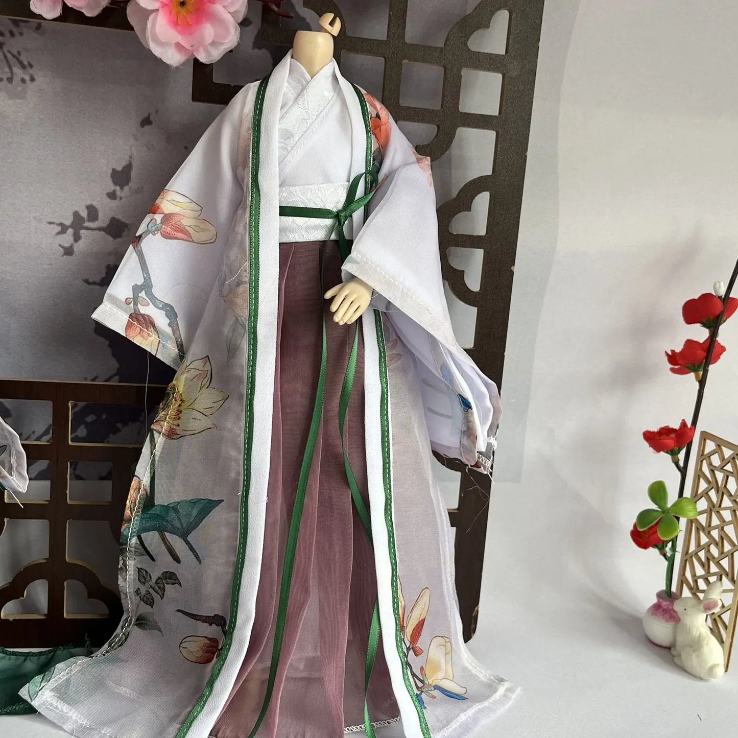 Fashion 1/6 Doll Clothes Set – 30cm Male & Female BJD Antique Couple Hanfu Outfit, Doll Accessories (No Doll)