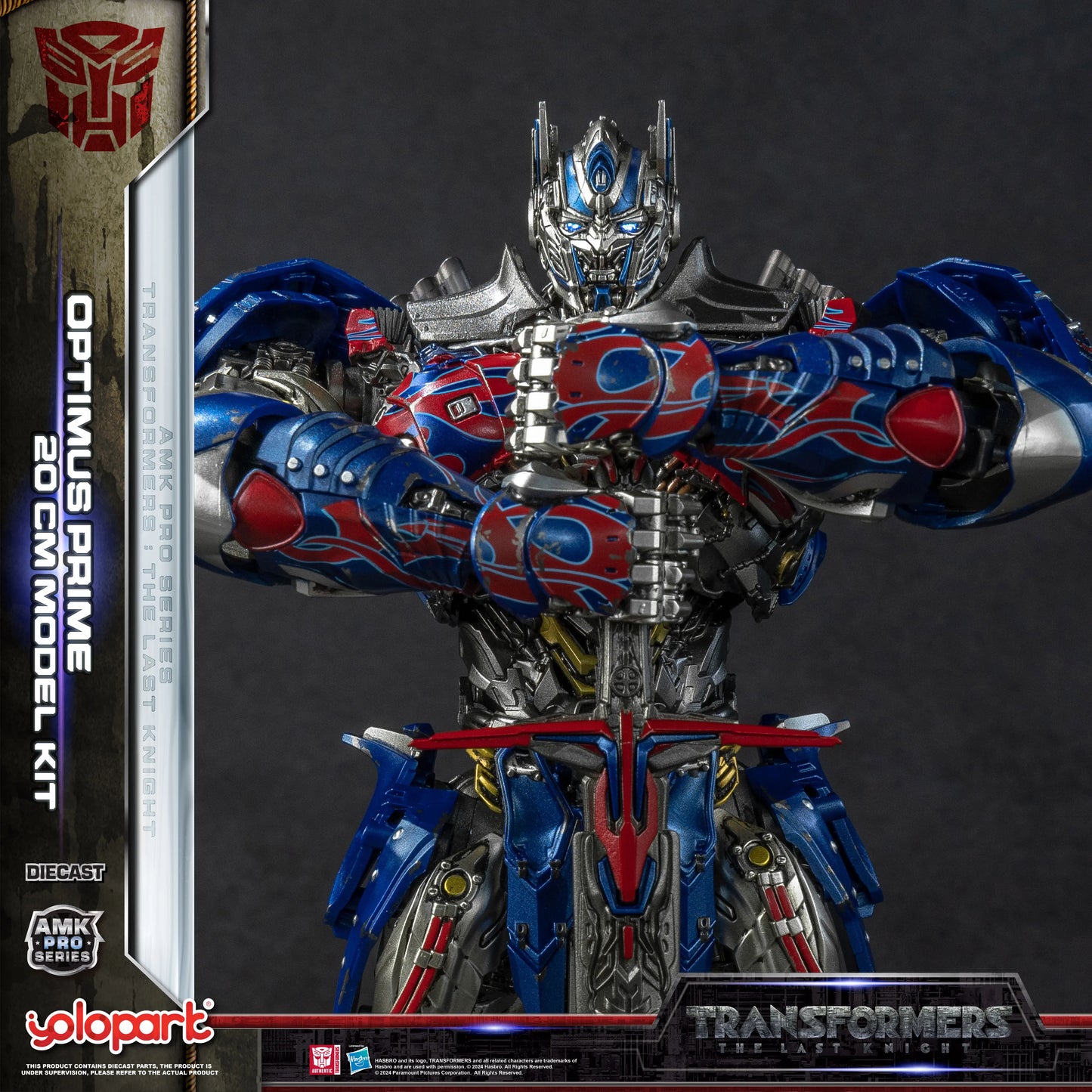 YOLOPARK Transformers Model – The Last Knight AMK PRO 20cm Optimus Prime Action Figure Toy for Boys & Men
