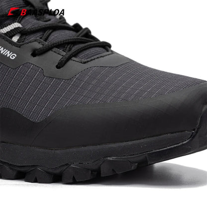 Baasploa Men's Waterproof Hiking Shoes – Anti-Skid, Wear-Resistant Outdoor Sneakers for Travel & Sports