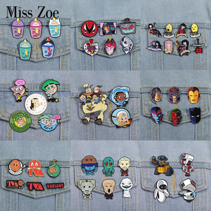 Cartoon Anime Character Enamel Pins – Cute Little Monk Brooches Lapel Badges, Funny Jewelry Gift for Friends