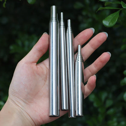 Stainless Steel Telescopic Fire Blower: Mini Portable Blow Fire Tube for Outdoor Camping Cooking - Mouth Blowpipe Fire Stick